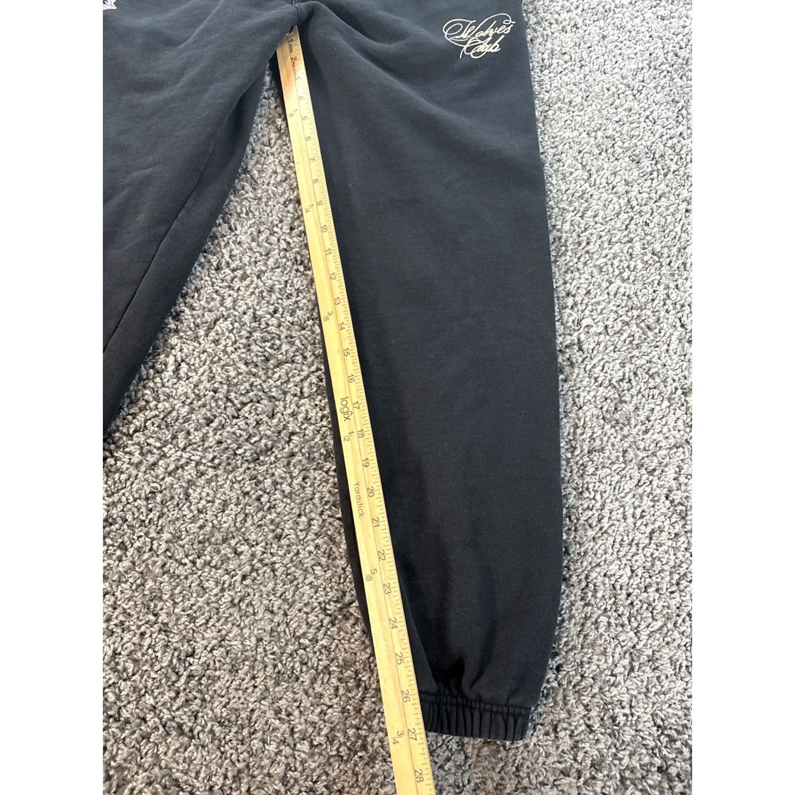 Vintage SHE Jogger Pants Womens M Black Fleece Tapered Drawstring Pockets 905 Of 1000 Shoes? Size 32" / US 10 / IT 46 - 2 Thumbnail
