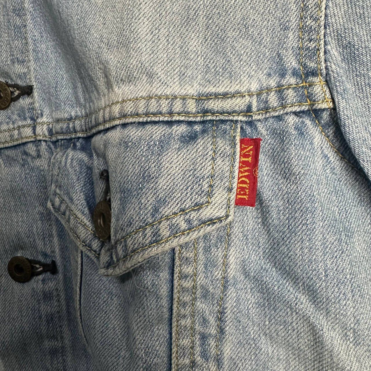 Edwin Vintage Edwin Aging Faded Washed Denim Trucker Jacket Size US M / EU 48-50 / 2 - 8 Thumbnail