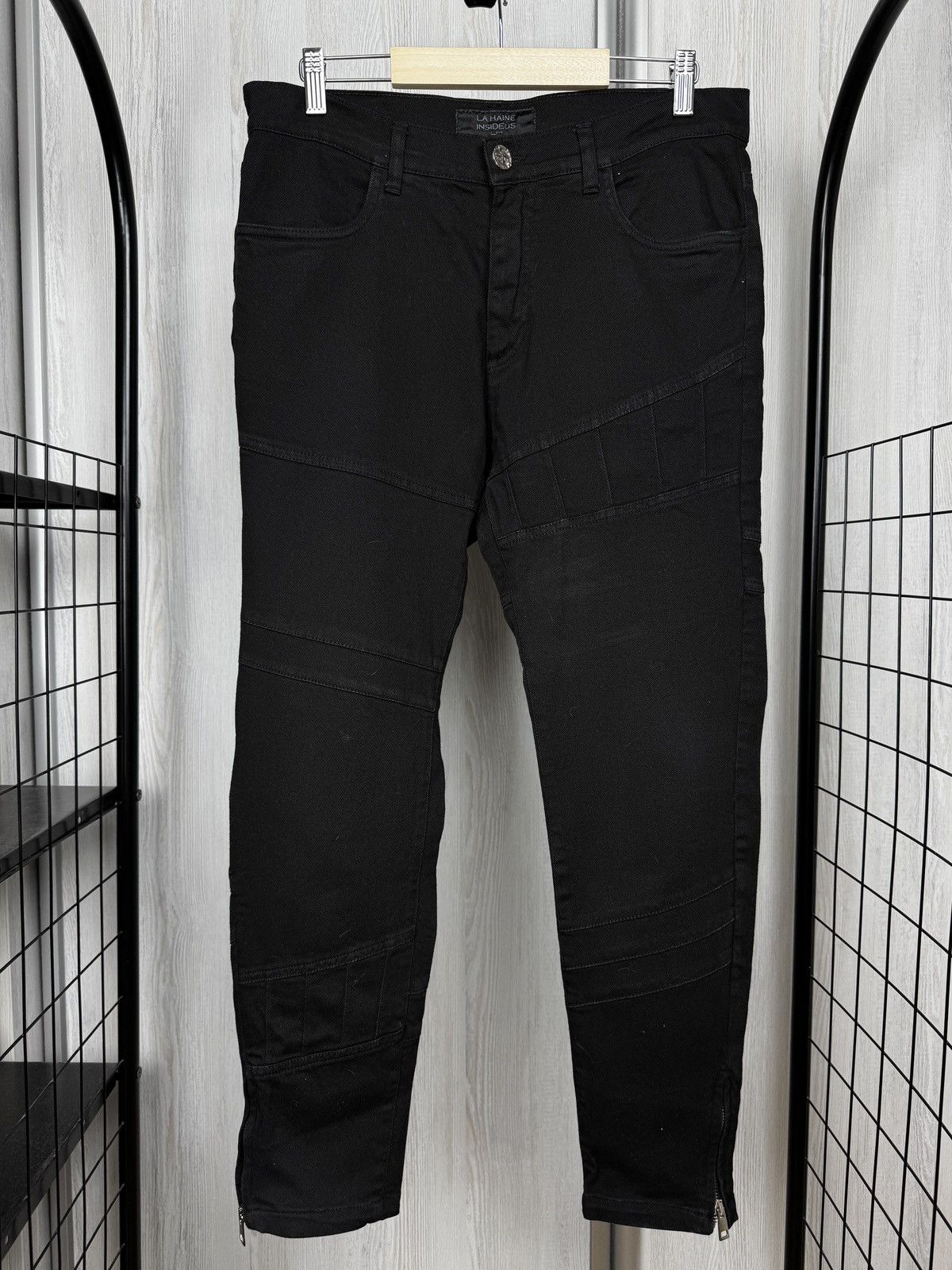 La Haine Inside Us La Haine Inside Us LH black zipper skinny biker jeans Size US 31 - 2 Thumbnail