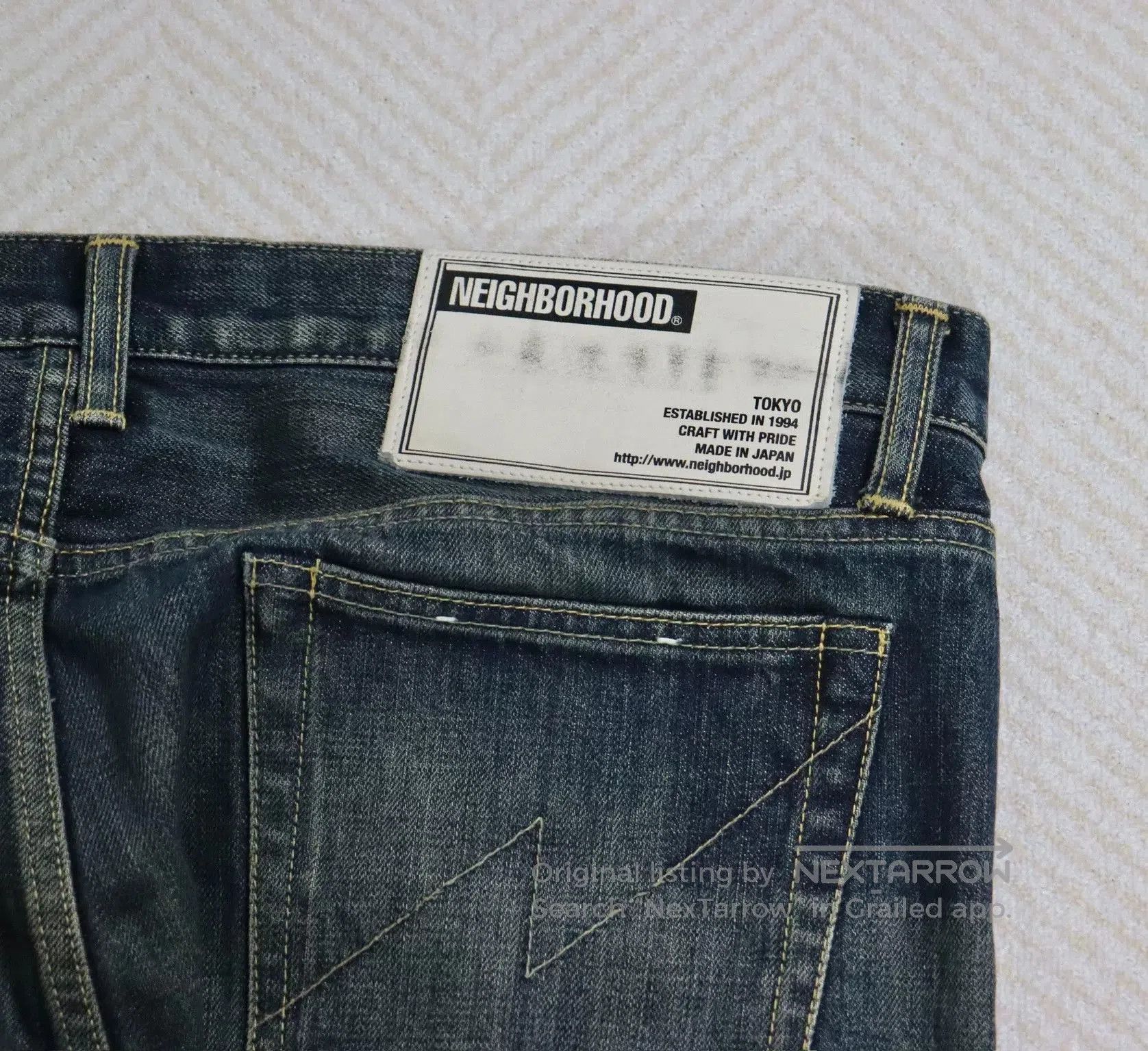 Neighborhood nbhd washed denim narrow jeans in xl. Size US 44 / EU 60 - 6 Thumbnail