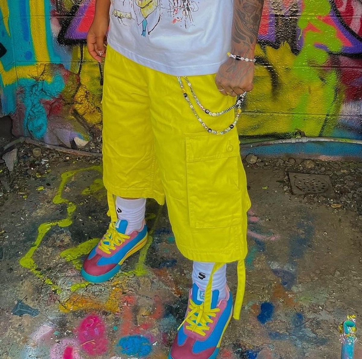 Acne Studios Yellow Waxed Cargos Size US 34 / EU 50 - 1 Thumbnail