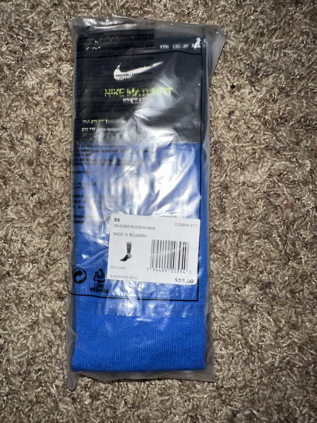 Nike Nike Matchfit Knee High Blue Team Socks Size ONE SIZE - 4 Thumbnail