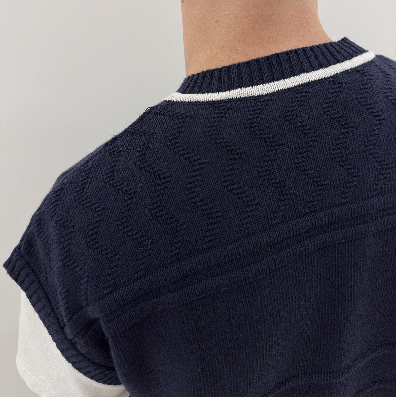 Adidas VINTAGE 1980s ADIDAS TENNIS KNIT VEST MENS made West Germany Size US L / EU 52-54 / 3 - 7 Thumbnail