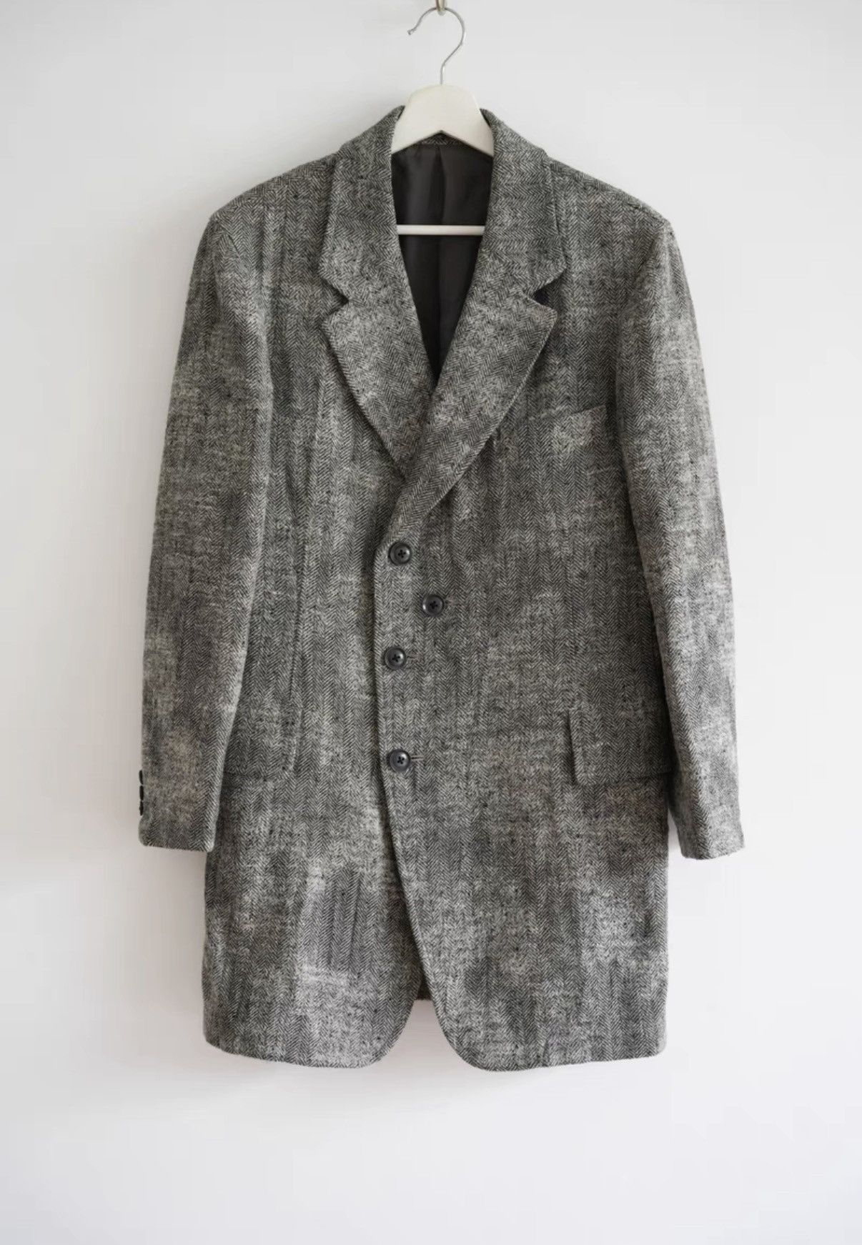 Yohji Yamamoto Yohji Yamamoto 11AW Chemical-Dyed Herringbone Suit Size US M / EU 48-50 / 2 - 2 Thumbnail
