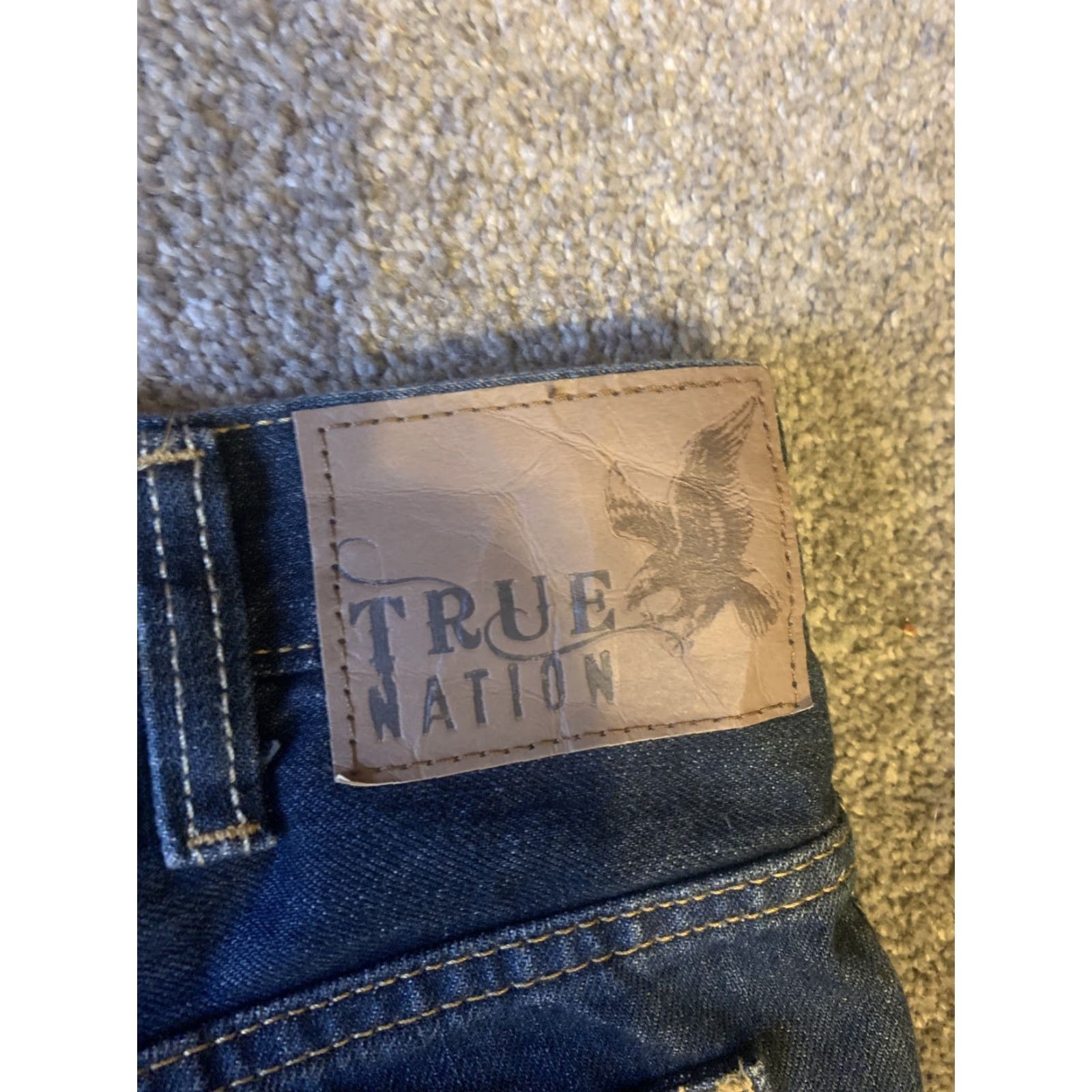 Vintage VINTAGE True Nation Jeans Big & Tall Men Relaxed Fit Straight Leg Cotton Denim Blue 32in Inseam Pockets Comfort Easy Care 38 38? Size US 38 / EU 54 - 5 Thumbnail