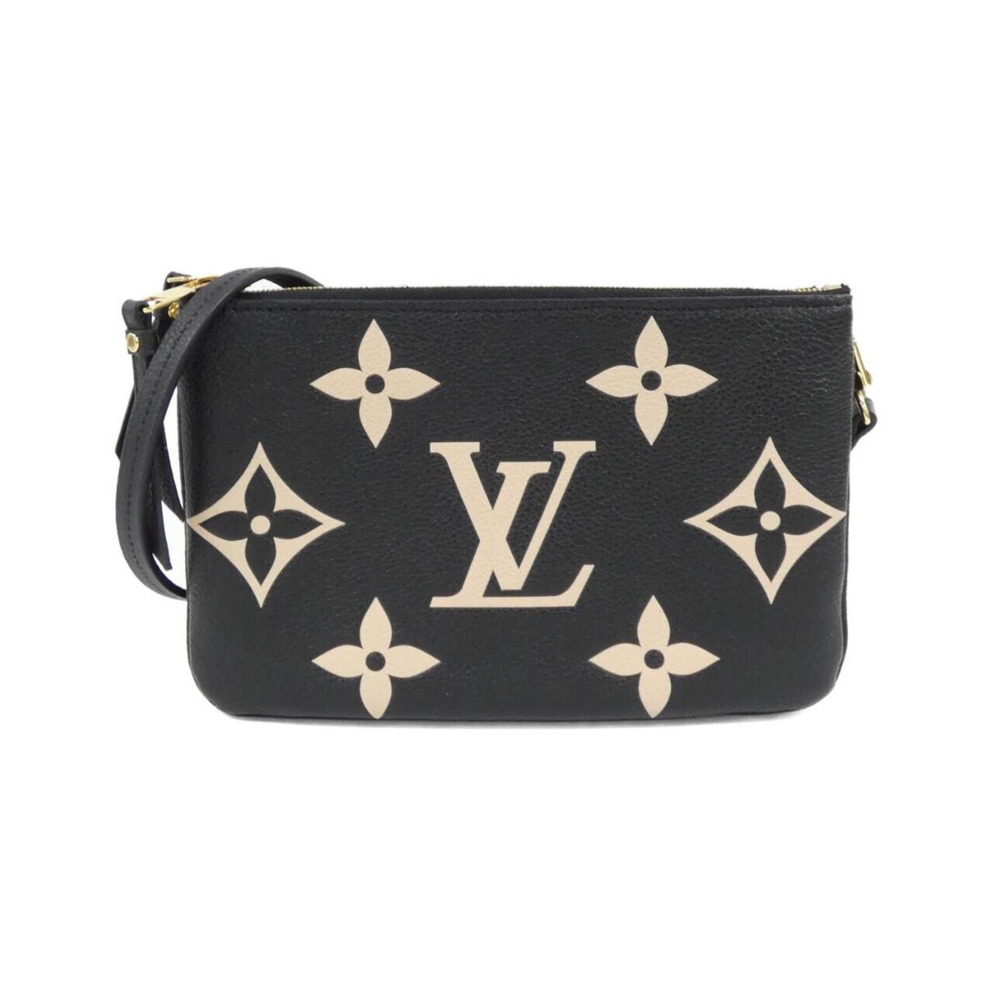 Louis Vuitton Bicolor Monogram Empreinte Pochette Double Zip M80787 Shoulder Bag in Beige, Women's
