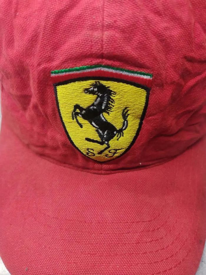 Ferrari Vintage Ferarri Rubens Barrichello Signature Cap Hat Size ONE SIZE - 3 Thumbnail
