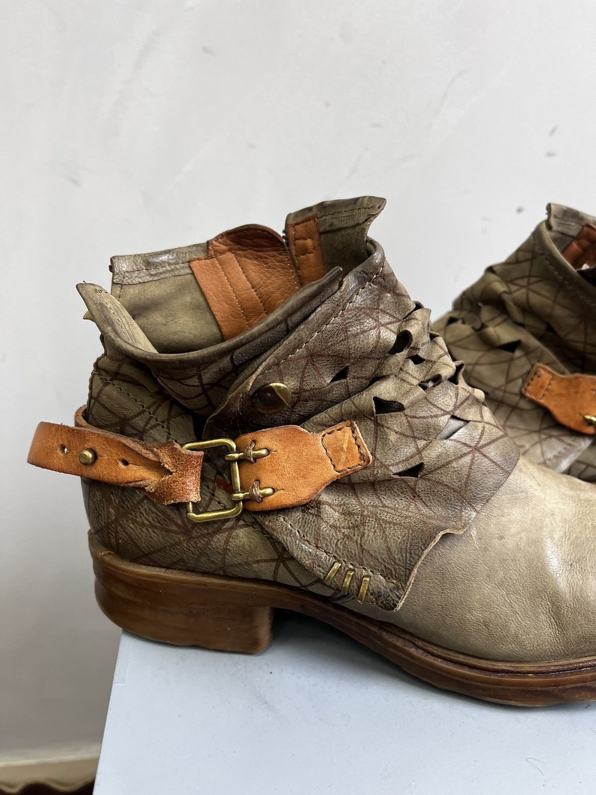 A.S.98 Vintage ankle belted A.S. 98 leather boots Size US 7.5 / EU 40-41 - 9 Thumbnail