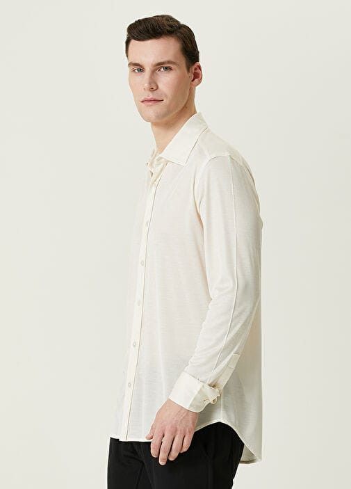 Tom Ford o1w1db10125 JBL009 Shirt in Off White Size US L / EU 52-54 / 3 - 3 Thumbnail