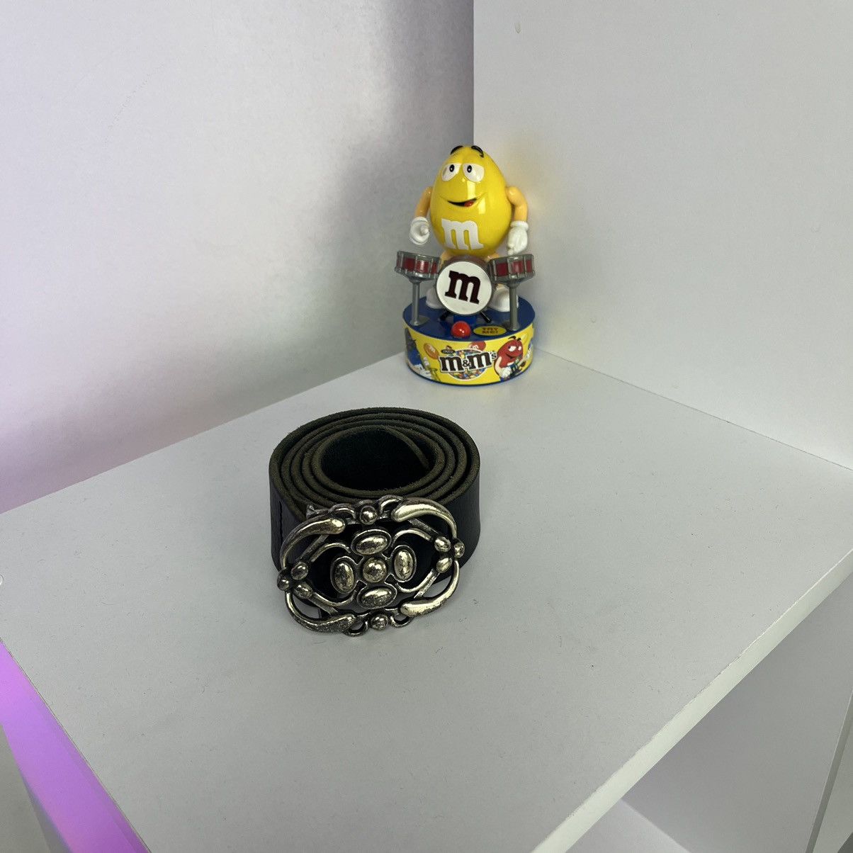 Bogner × Leather VINTAGE Bogner Leather Fire+Ice Black Opium big buckle Belt Size ONE SIZE - 3 Thumbnail
