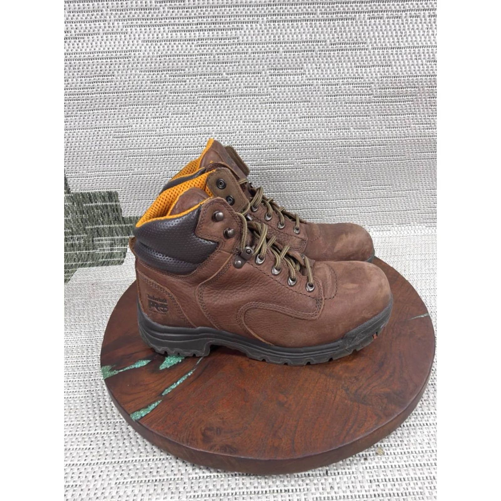 Timberland Pro Boots Womens Titan Alloy Toe Work Brown Waterproof Size 7.5 Wide Timberland Pro Titan 6 Workwear Mens?