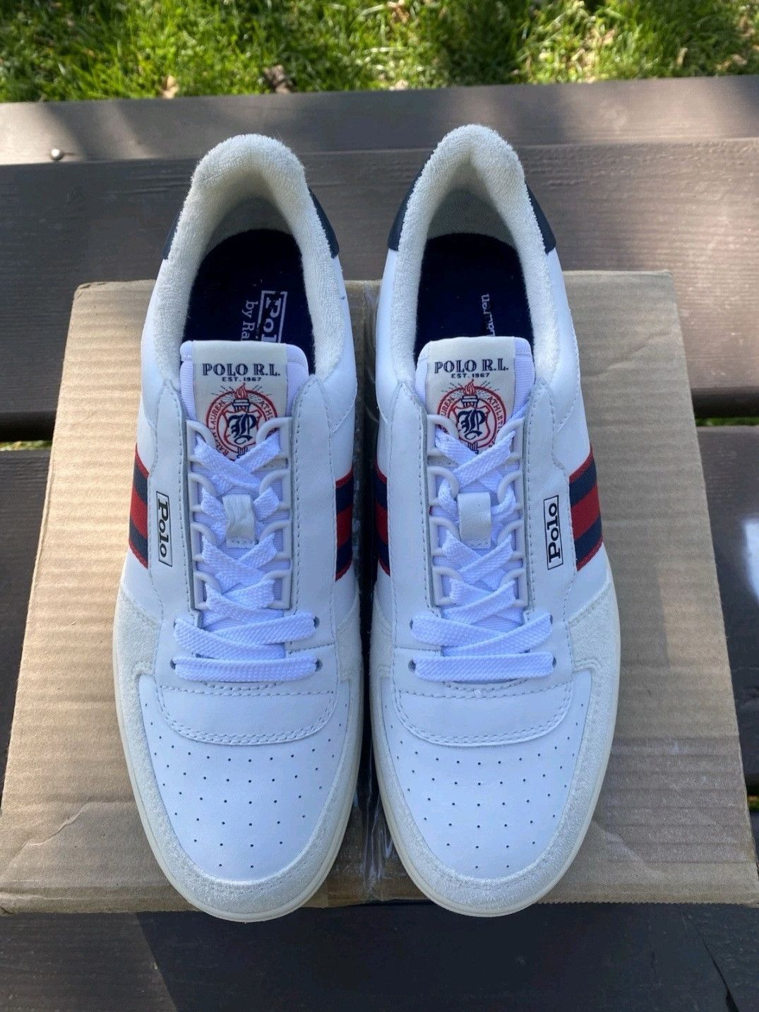 Ralph Lauren Ralph Lauren Polo Court Sneakers White Navy Red Retro 002 Size US 9 / EU 42 - 3 Thumbnail