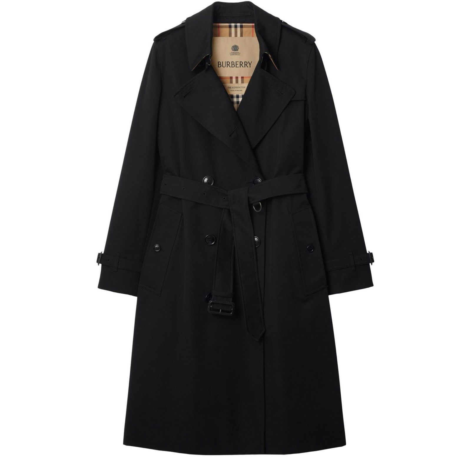 Burberry BURBERRY Black Buttoned double-breasted maxi trench Coat New Size XS / US 0-2 / IT 36-38 - 1 Preview