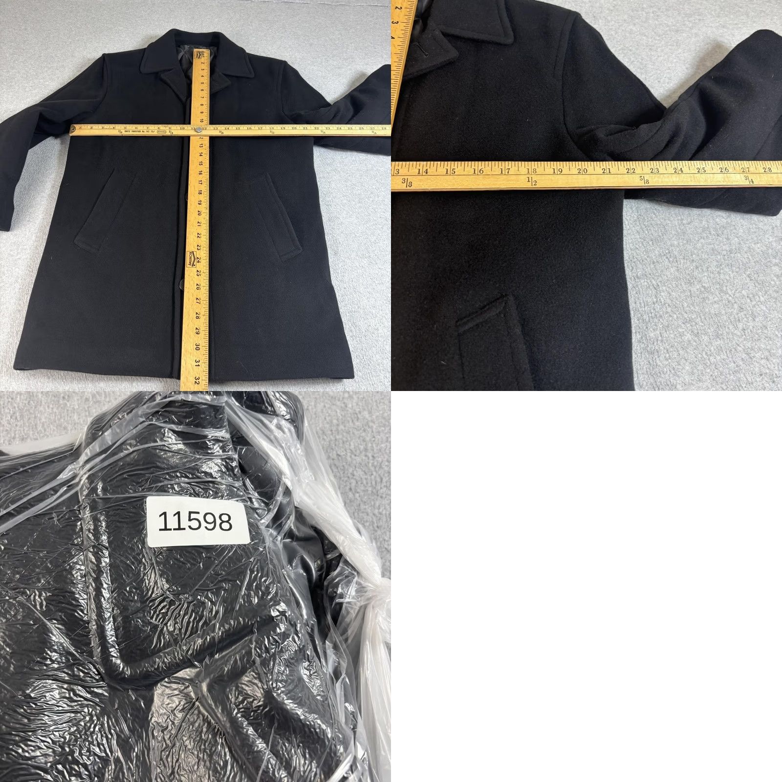 Ralph Lauren Lauren Ralph Lauren Coat Men 36 Short Black Wool Cashmere Blend Overcoat Size US 36 / EU 52 - 9 Thumbnail
