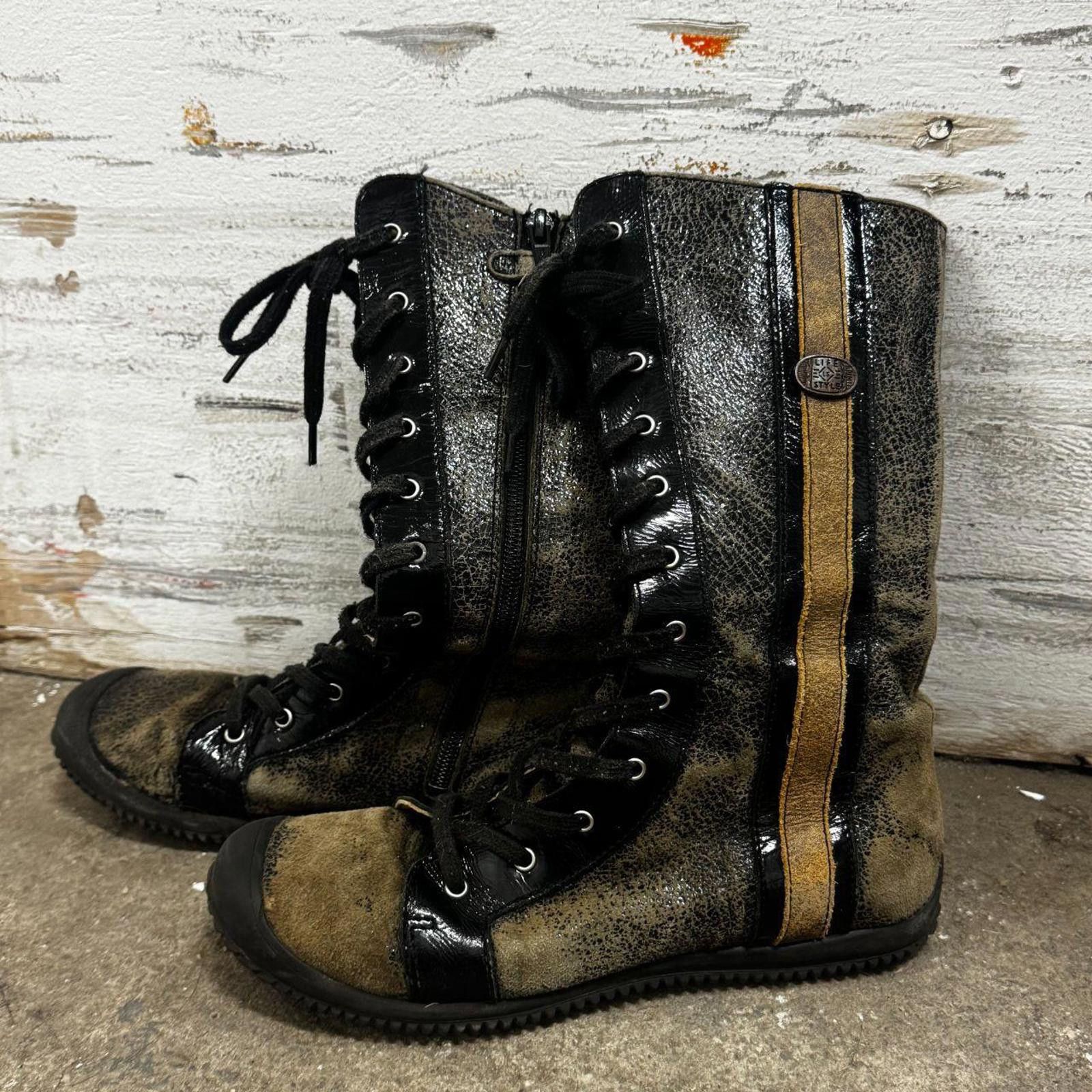 Other Vintage Distressed Boxing Style Boots Size US 6 / IT 36 - 3 Thumbnail