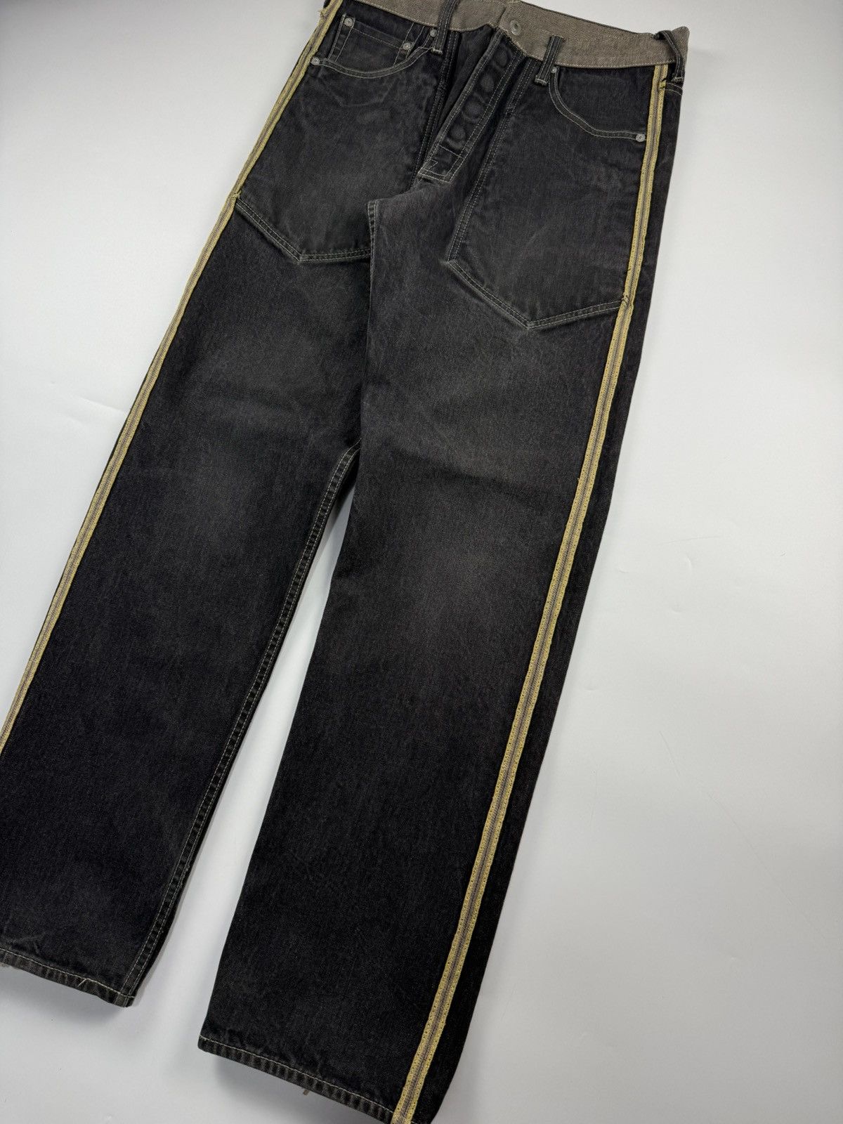 Evisu Evisu Lot 0049 Embroidered Seagull Reversible Jeans Size US 31 - 6 Thumbnail