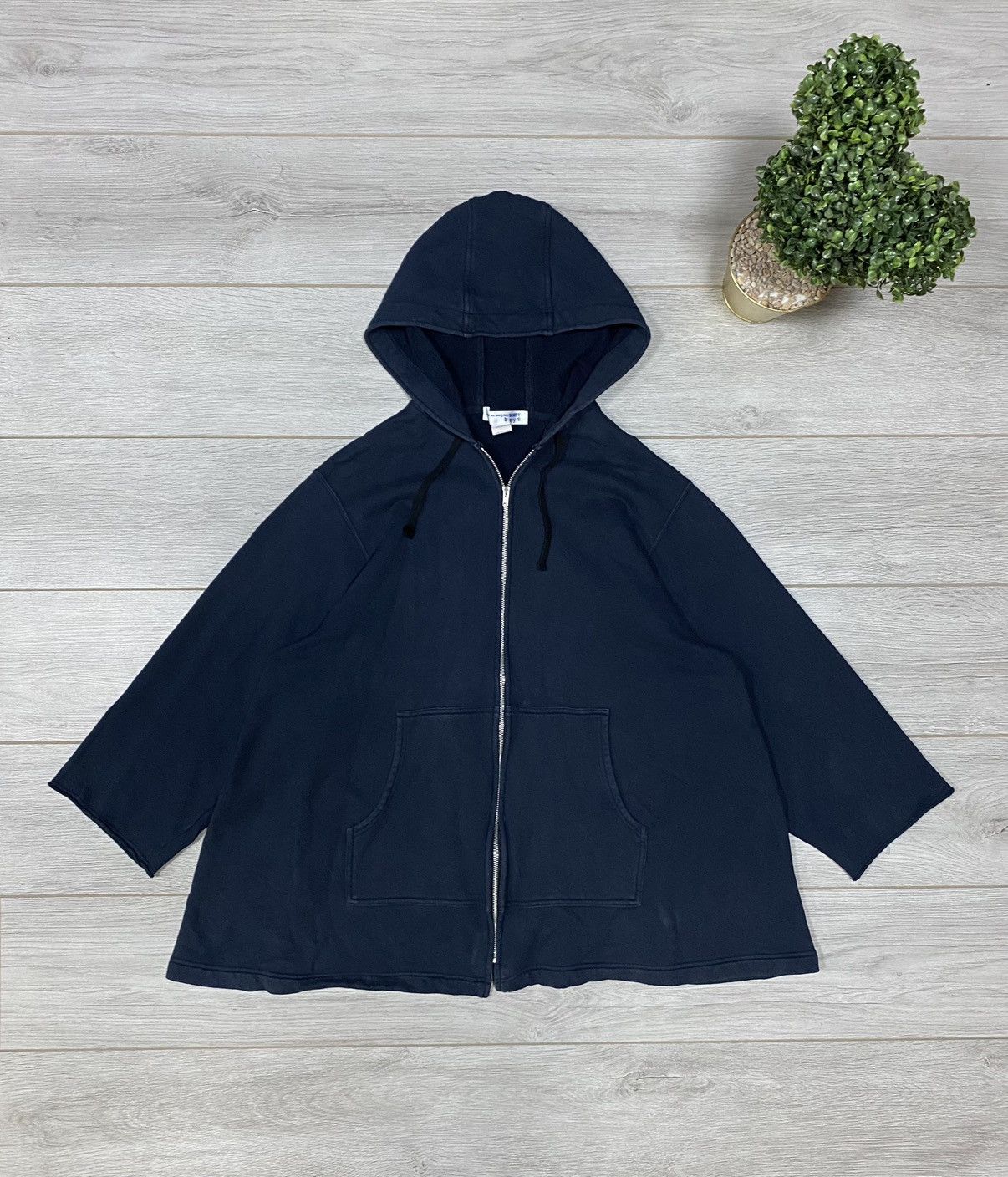 Comme des Garcons SHIRT Comme des Garçons Shirt Boys raw hoodie zip-up Size US M / EU 48-50 / 2 - 3 Thumbnail