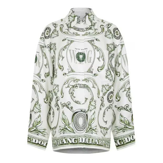 Alexander Wang o1g2r1mq0824 Shirts in Ivory & Green Size S / US 4 / IT 40 - 1 Thumbnail
