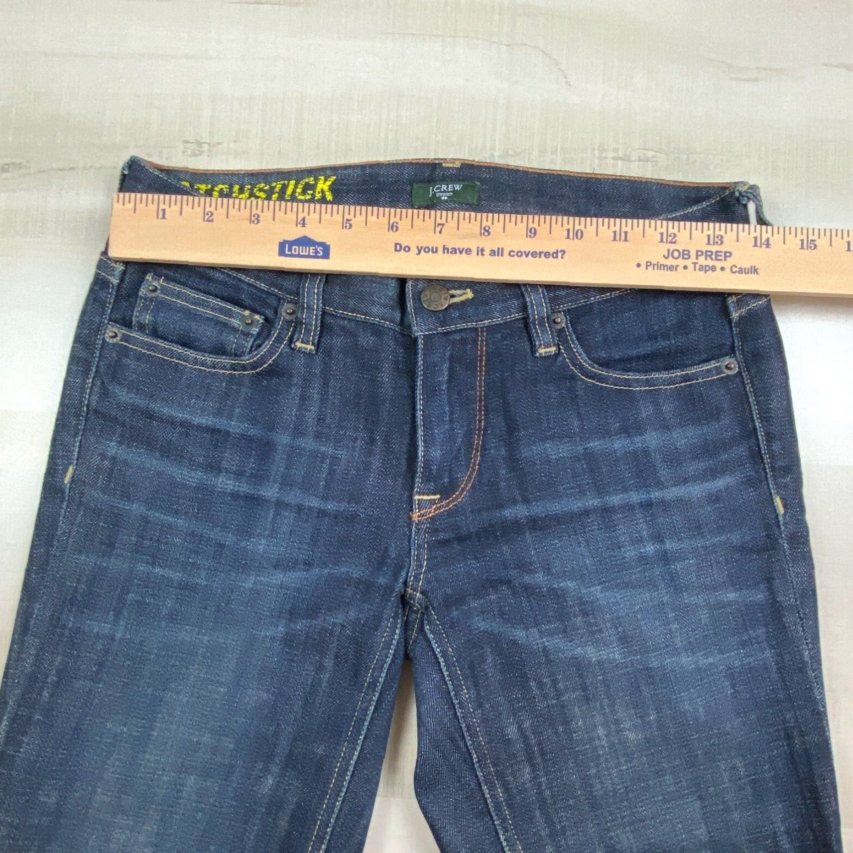 J.Crew J Crew Womens Cropped Jeans 26 Matchstick Dark Wash Denim Crop Low Rise Stretch Size 26" / US 2 / IT 38 - 7 Thumbnail
