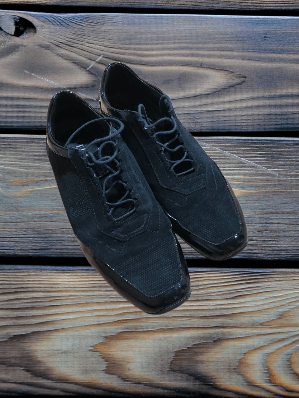 Versace Men's VERSACE Black Leather/Suede TRAINERS Size US 9 / EU 42 - 1 Thumbnail