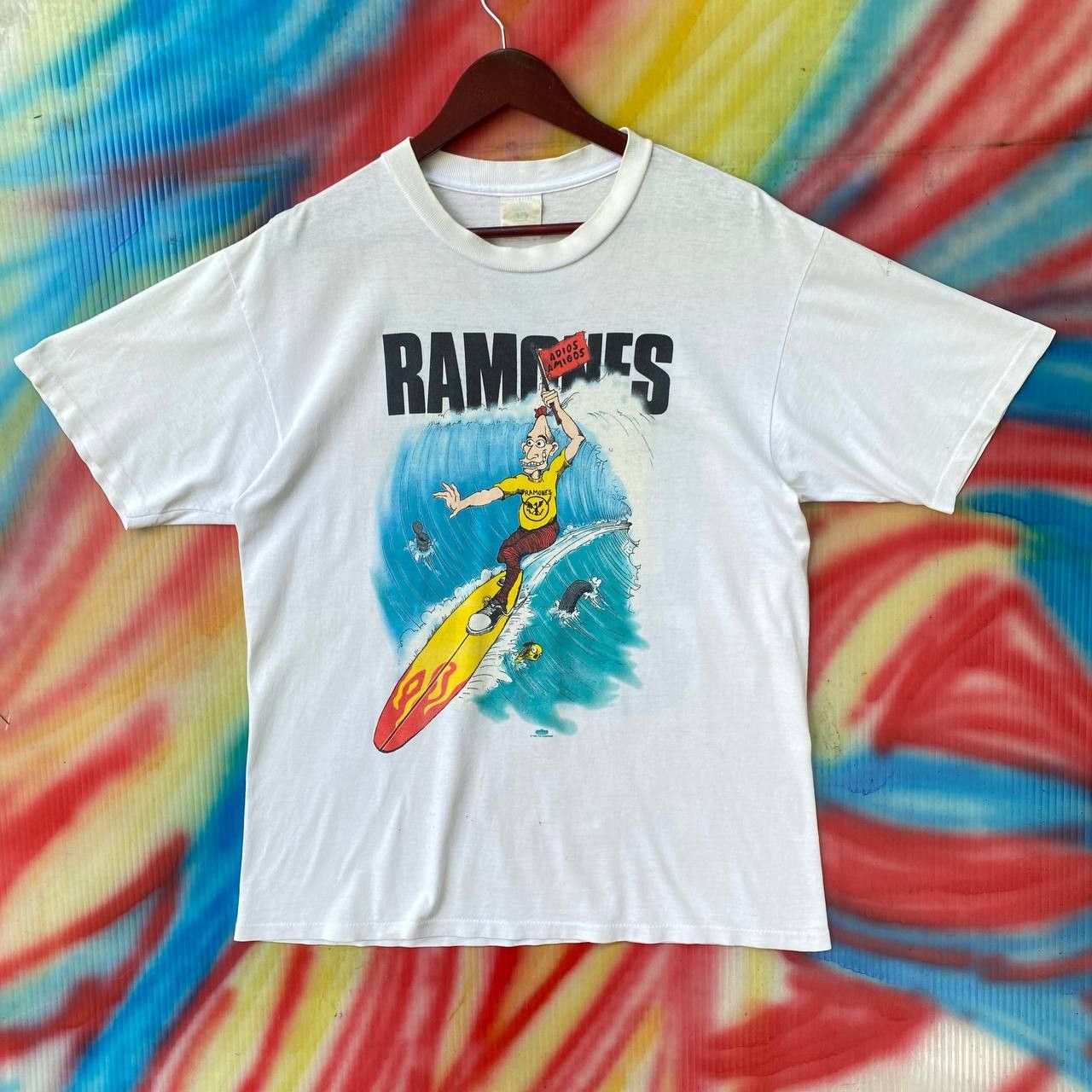 Band Tees × Vintage True Vintage 90s Ramones Adios Amigos Band tee Size US L / EU 52-54 / 3 - 1 Thumbnail