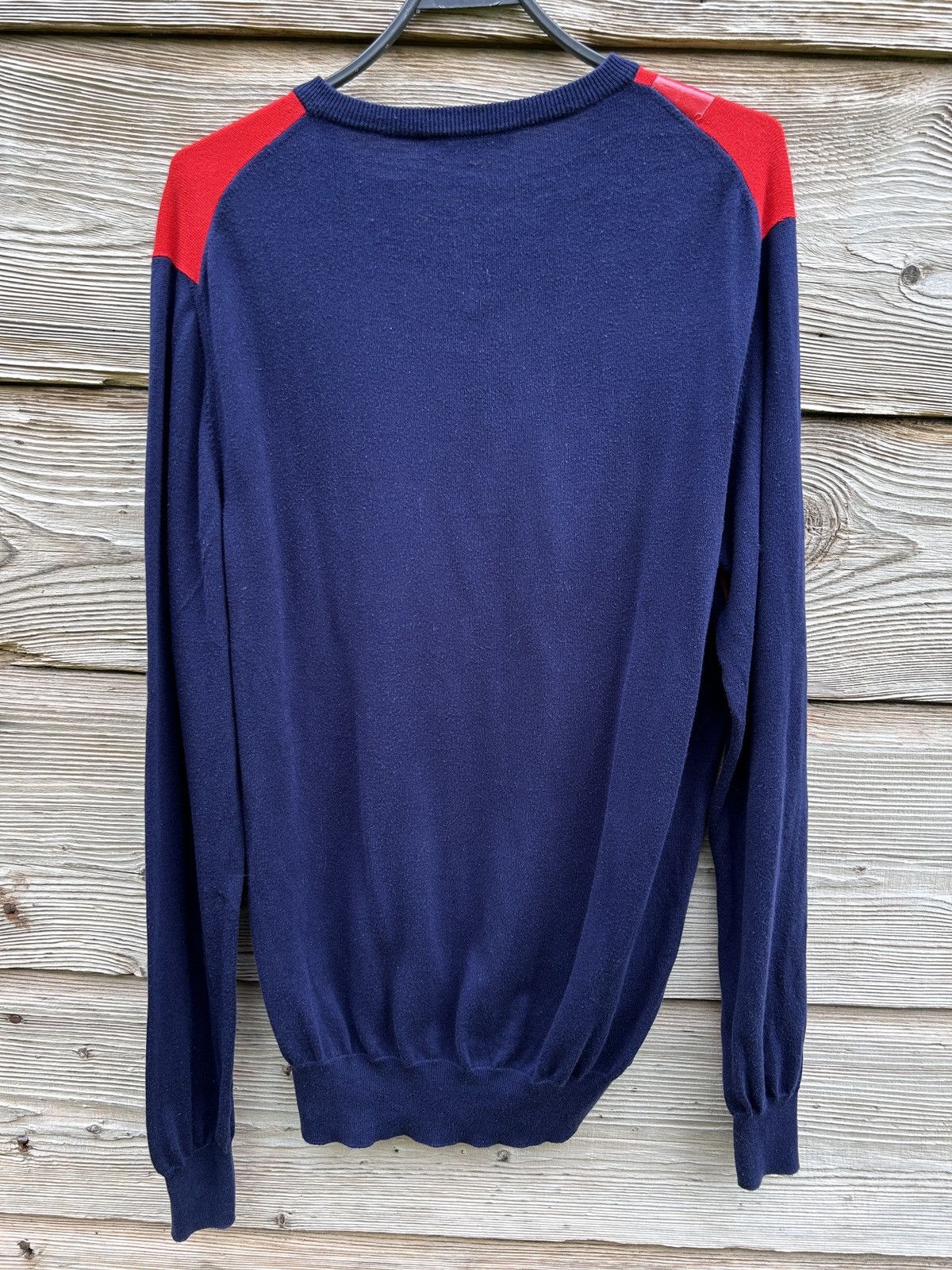 Alexander McQueen Vintage MCQ by Alexander Mcqueen Tape V Neck Sweater Size US L / EU 52-54 / 3 - 5 Thumbnail
