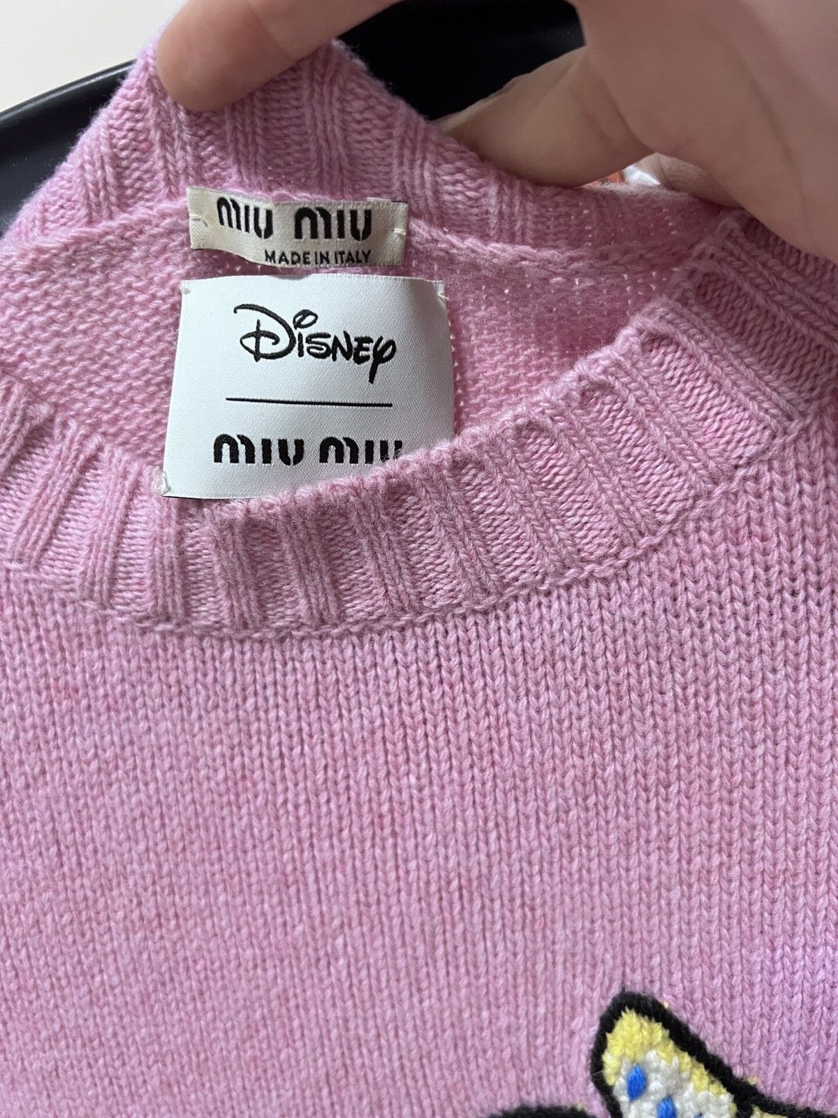 Miu Miu Miu Miu x Disney Pink Bambi Wool Sweater Size XS / US 0-2 / IT 36-38 - 2 Thumbnail