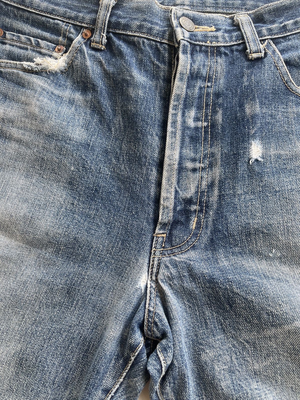 Japanese Brand Vintage Japanese Distressed Buckleback Selvedge Jeans Size US 30 / EU 46 - 10 Thumbnail
