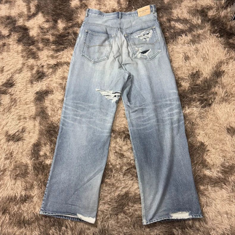 Balenciaga Balenciaga Distressed 3D Print Jeans Size US 26 / EU 42 - 2 Thumbnail