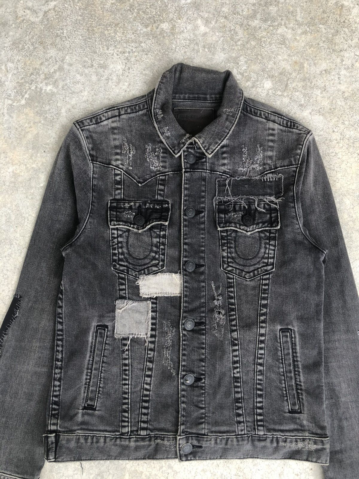 True Religion True Religion Denim Jacket Boro Patchwork Distressed Size US M / EU 48-50 / 2 - 4 Thumbnail