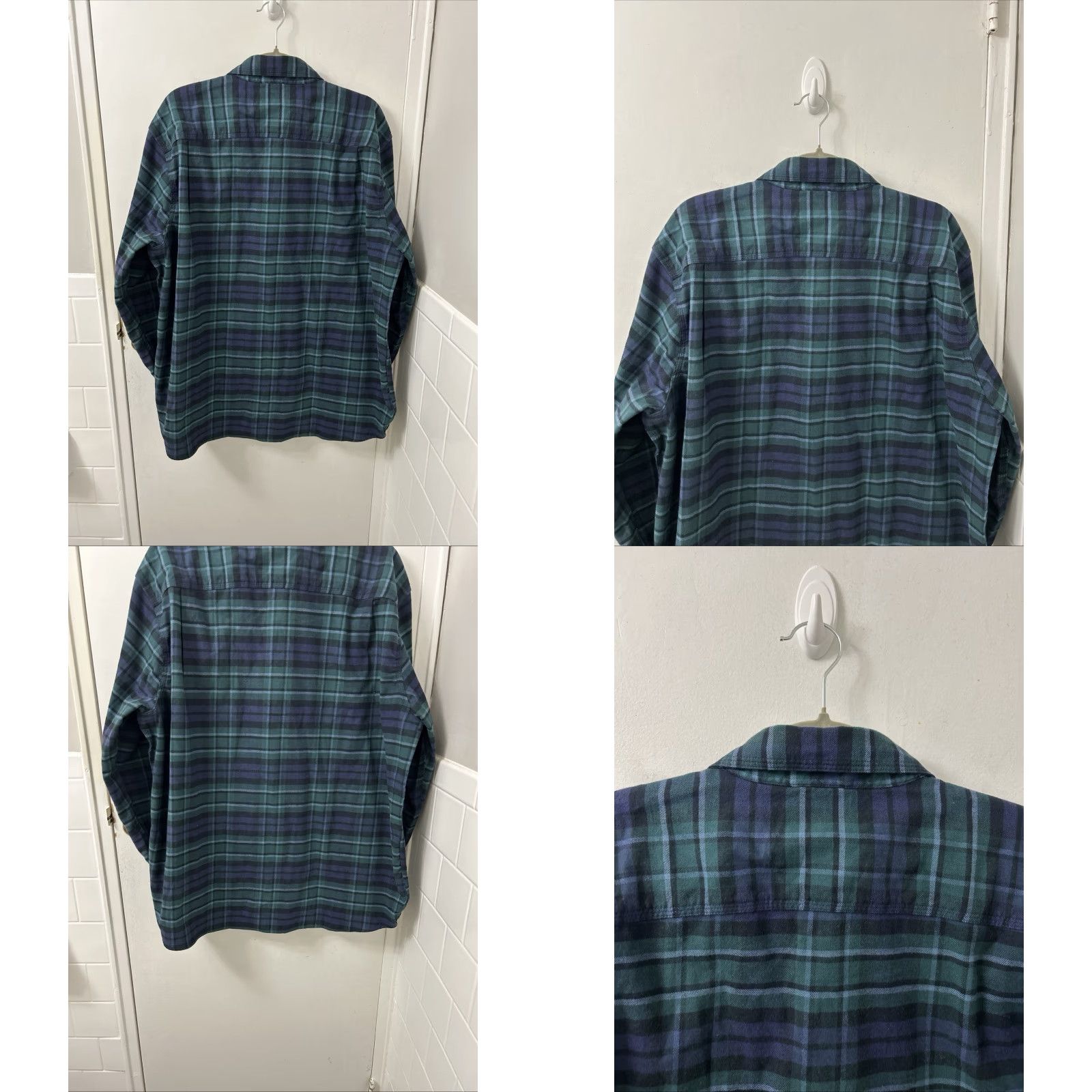 Vintage LL Bean Beanflex All Season Flannel Shirt Mens L Green Plaid Traditional 513053 Size US L / EU 52-54 / 3 - 8 Thumbnail