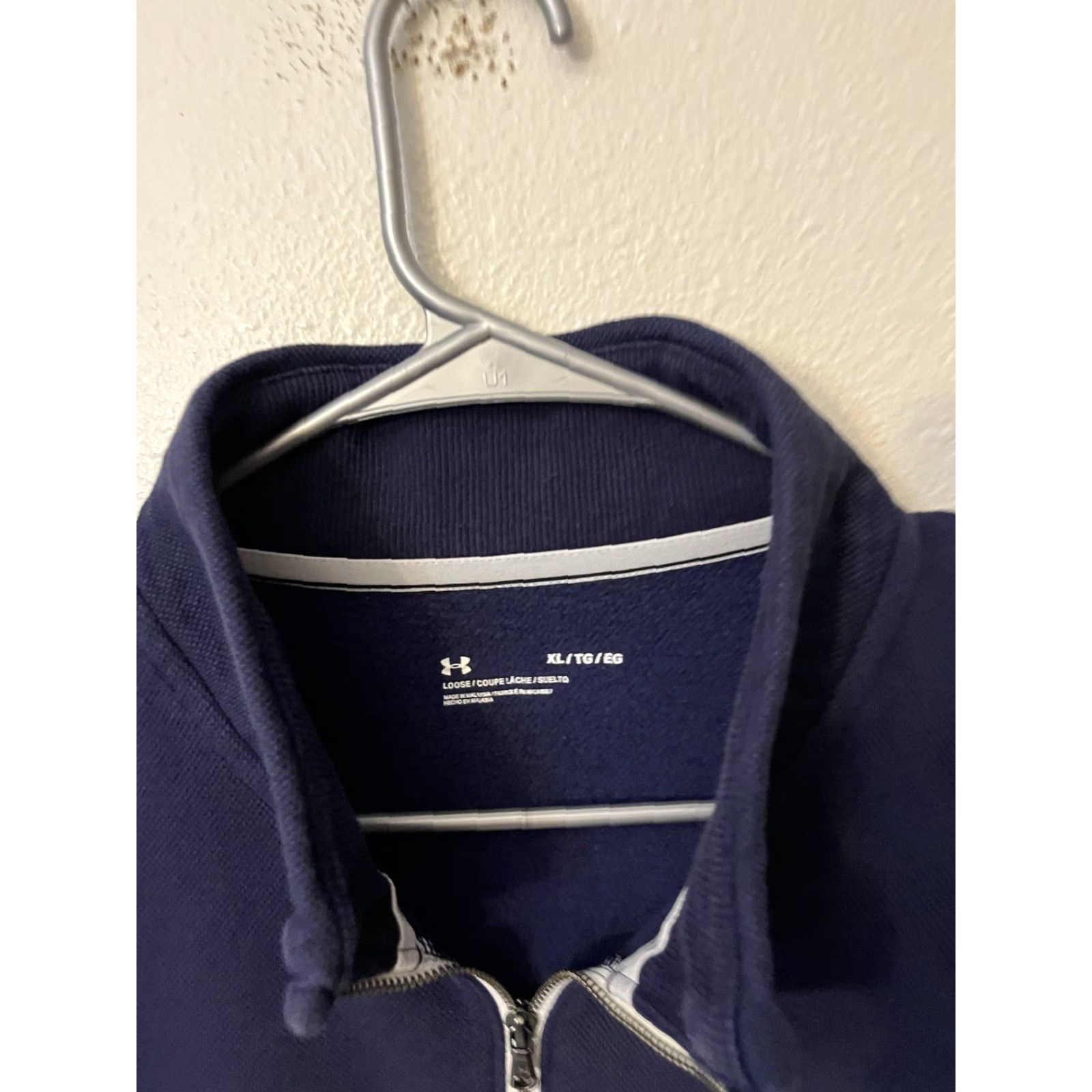 Under Armour Under Armour Hoodie Pullover Fleece 1/4 Zip Blue XL Unisex Adults Sweatshirt Size XL / US 12-14 / IT 48-50 - 2 Thumbnail
