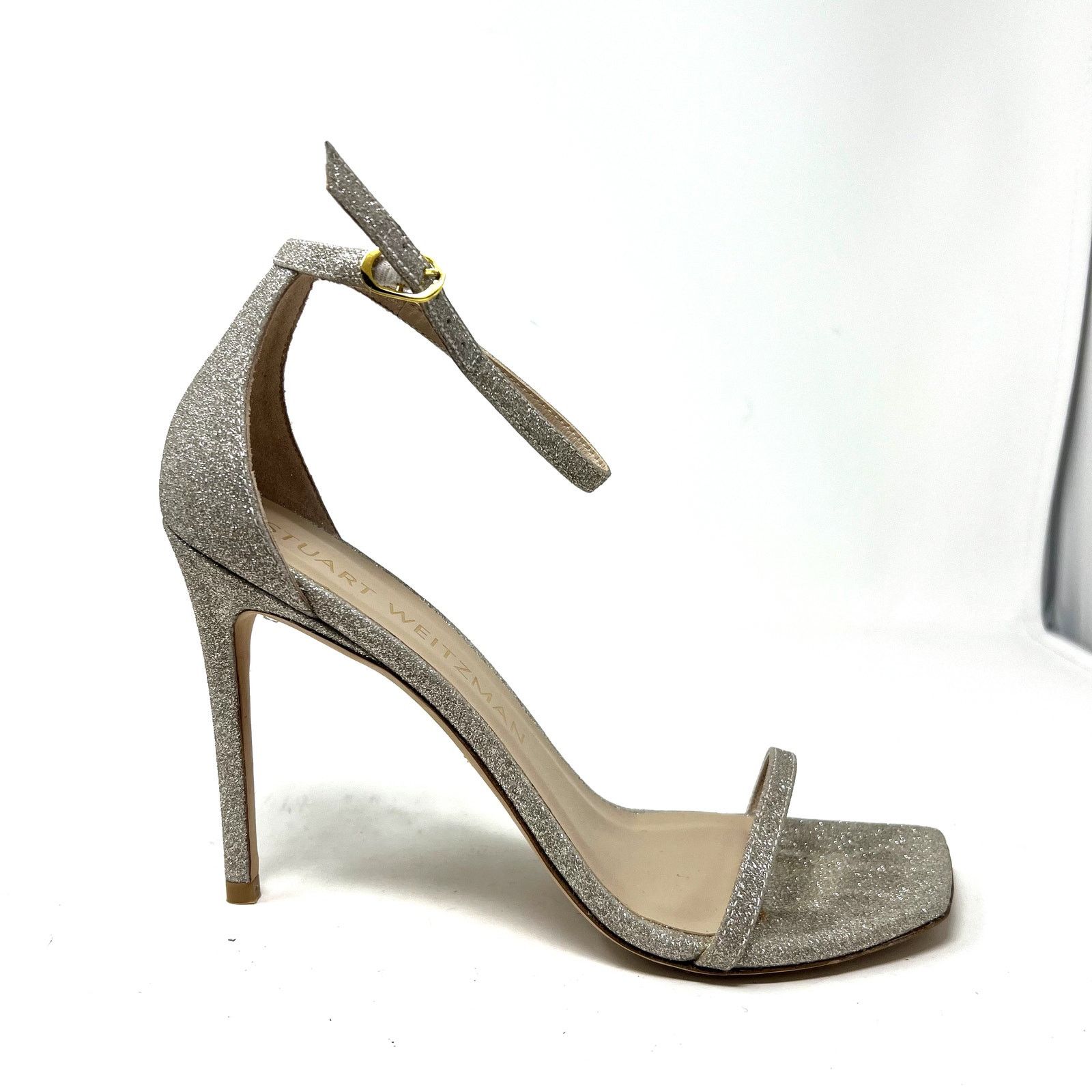Stuart Weitzman Stuart Weitzman nudistsong heels size 10.5 platinum glitter Size US 10.5 / IT 40.5 - 1 Thumbnail