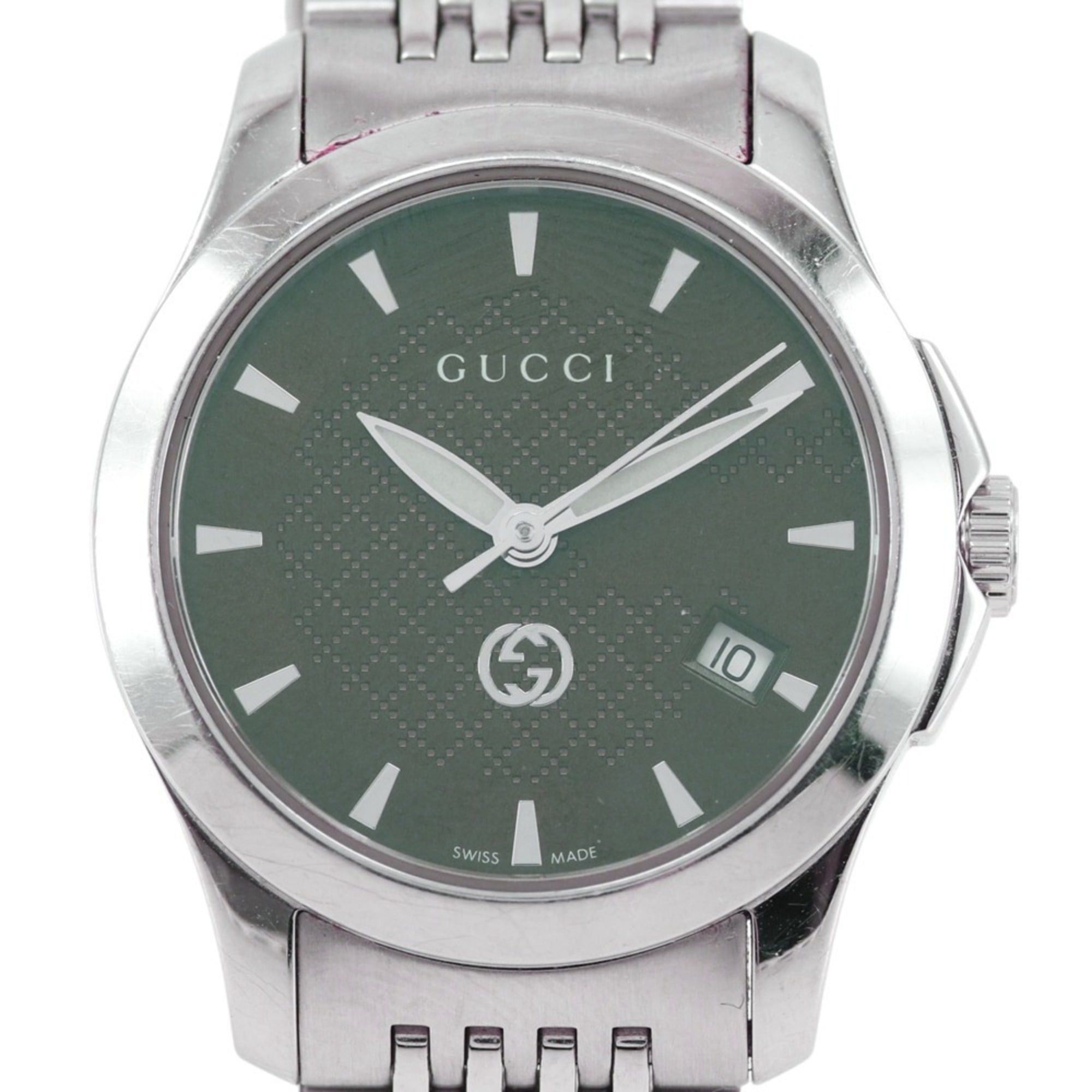Gucci Gucci watch 126.5 Stainless steel quartz analog green dial women's Size ONE SIZE - 1 Thumbnail