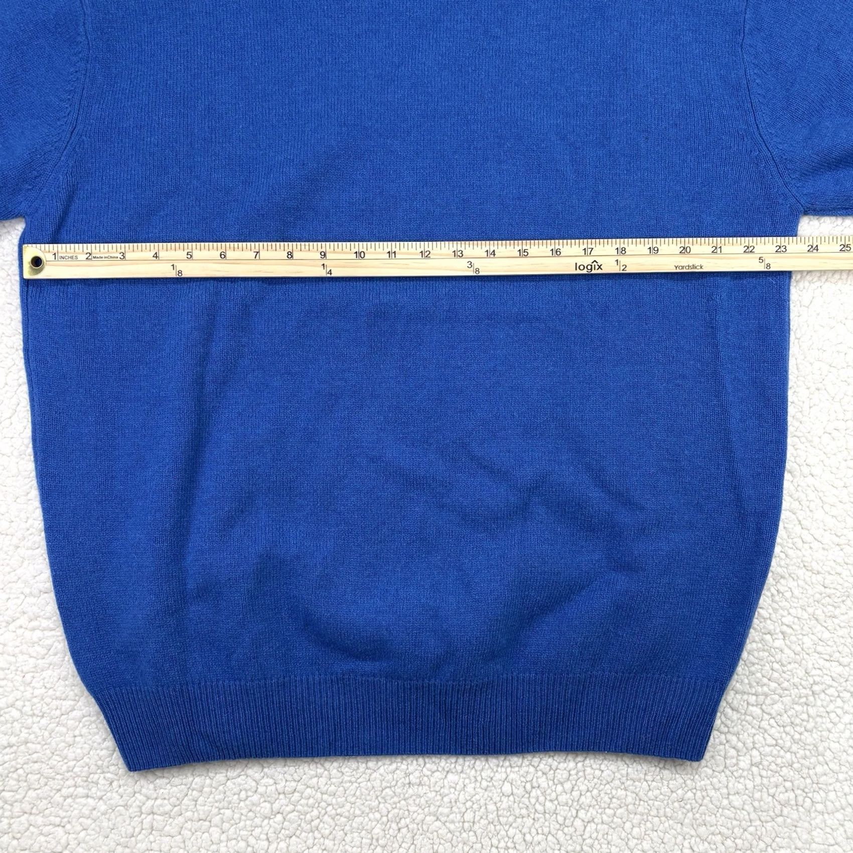 C&A VINTAGE Canda Mens XL Pure New Wool Woolmark Sweater Blue Crew Neck Preppy 90s Classic Pullover Sweat er Size US XL / EU 56 / 4 - 6 Thumbnail