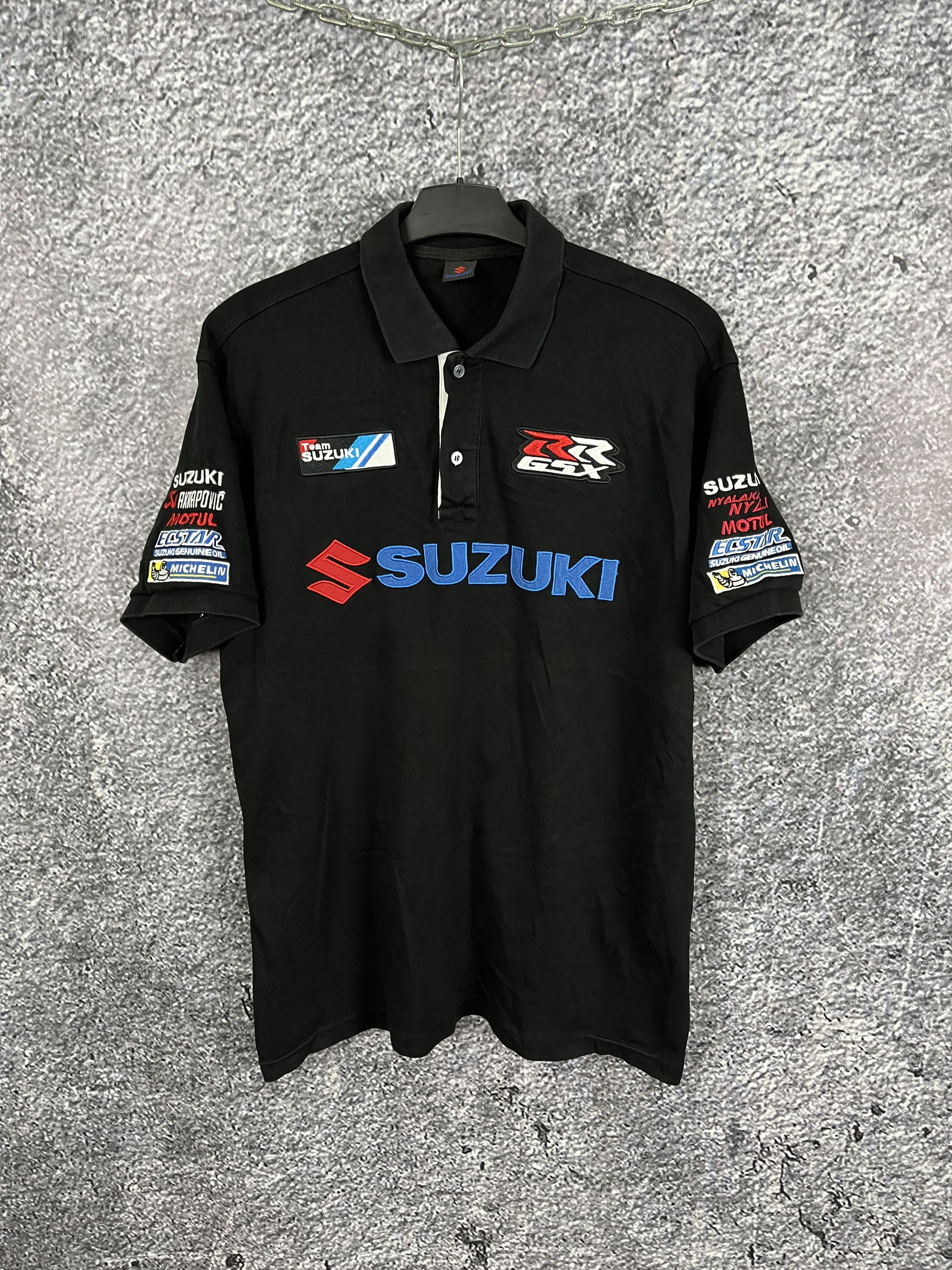 Vintage Suzuki Team GSX Racing Short Sleeve Polo Shirt Vintage Moto Size US XL / EU 56 / 4 - 2 Thumbnail