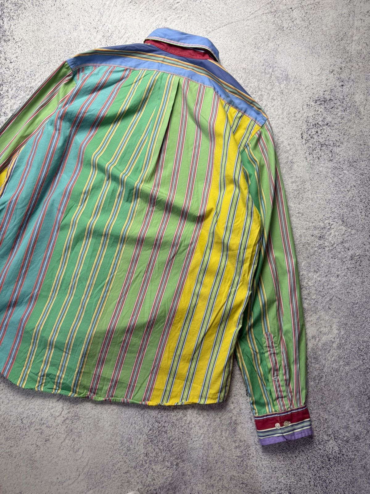Polo Ralph Lauren Vintage RALPH LAUREN Multicolour Striped long Sleeved Shirt Size US XL / EU 56 / 4 - 21 Thumbnail