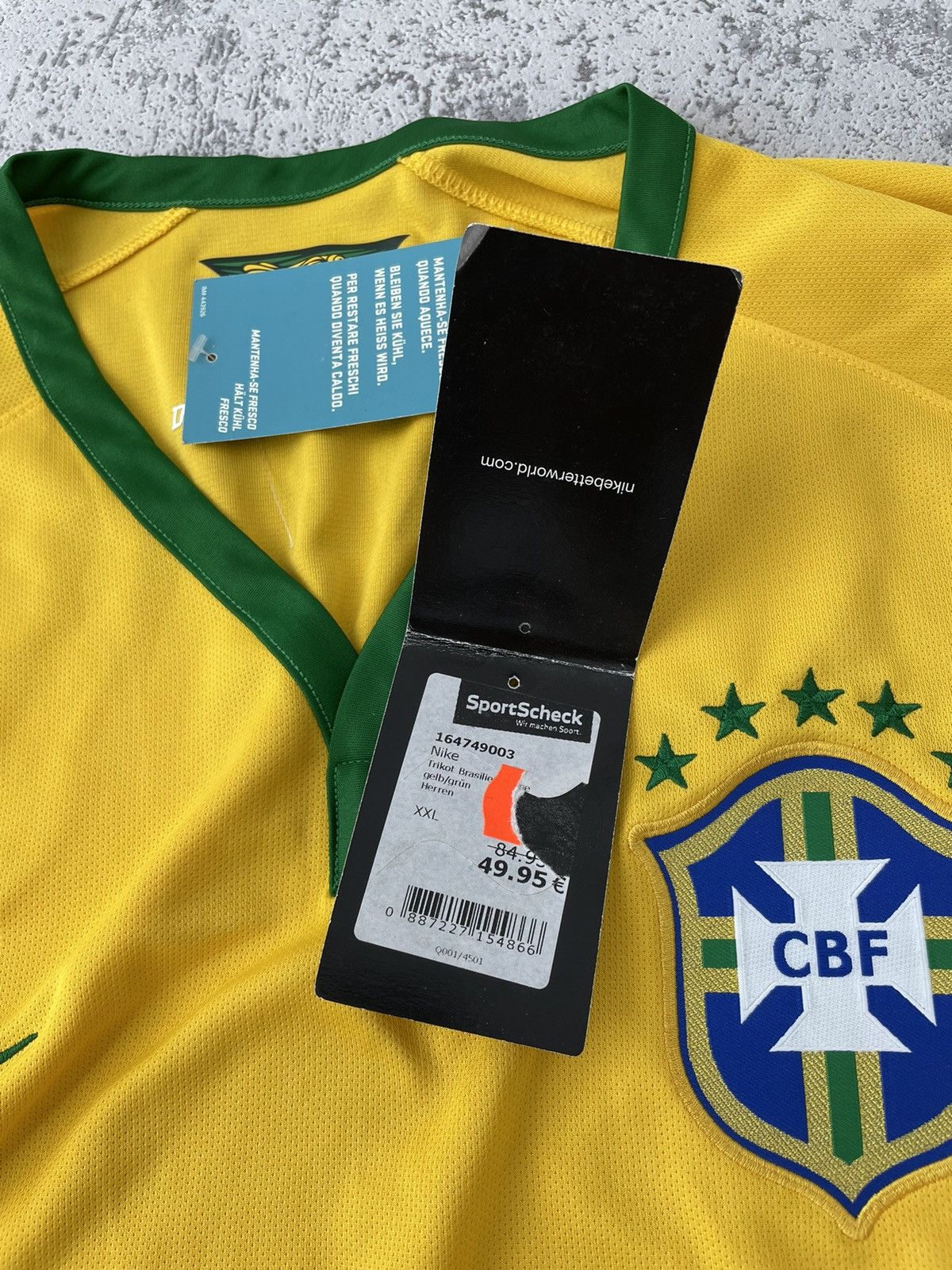 Nike Brazil 🇧🇷 2014 Home Nike Jersey Size US XXL / EU 58 / 5 - 4 Thumbnail