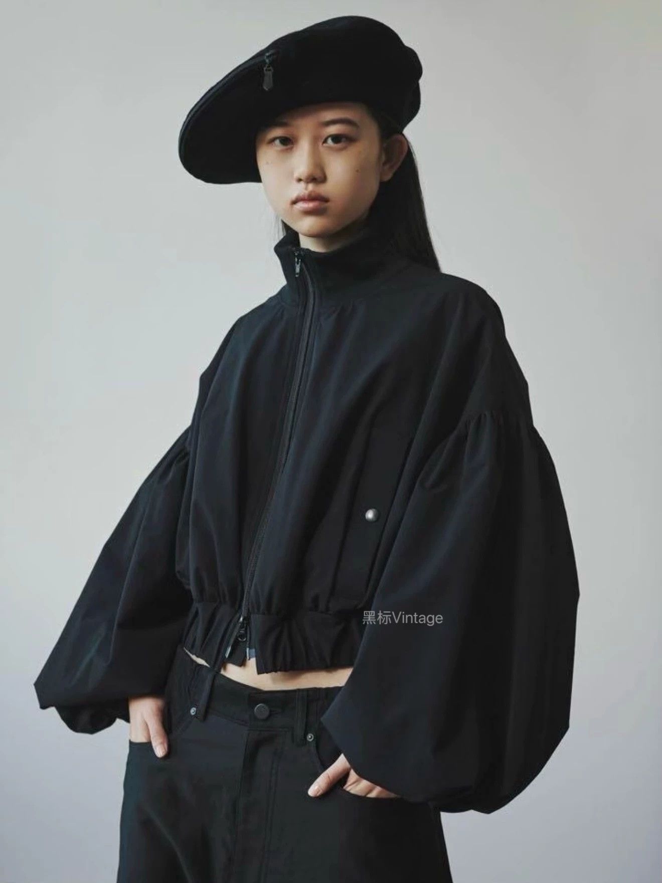 Yohji Yamamoto Yohji Yamamoto 22AW Vintage Collar Bomber Jacket Wmn S2 9/10 Size XS / US 0-2 / IT 36-38 - 2 Thumbnail