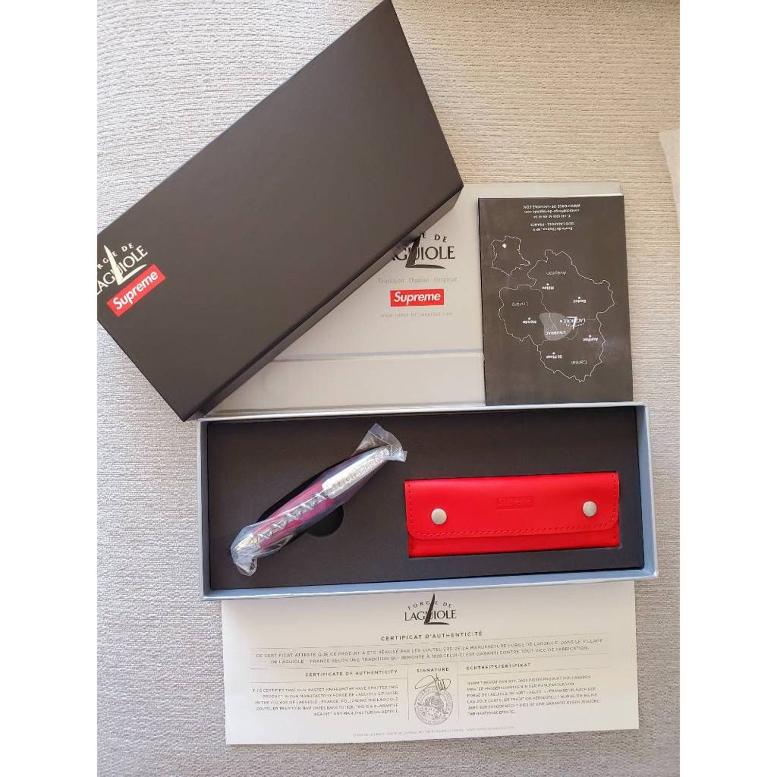 Supreme Laguiole Supreme Hand-Forged Red Corkscrew Stainless Steel Size ONE SIZE - 8 Thumbnail