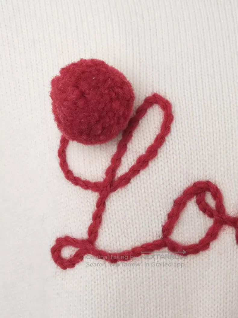 Loewe Loewe Meadow red ball yarn logo round neck wool sweater Size M / US 6-8 / IT 42-44 - 7 Thumbnail