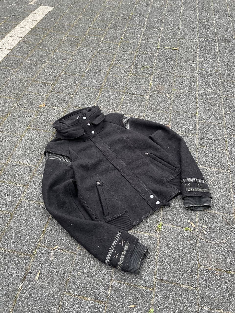Marithe + Francois Girbaud Vintage rare Marithe Francois Girbaud wool jacket 00s Size M / US 6-8 / IT 42-44 - 2 Thumbnail