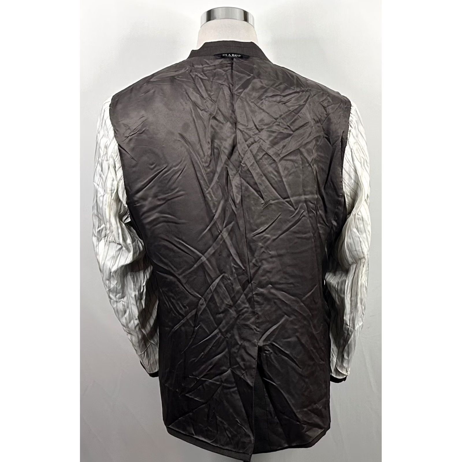Jos. A. Bank Jos A Bank Sport Coat 46R 100% Wool Brown Glen Plaid Three Button Lined Vented Mens Size US XS / EU 42 / 0 - 8 Thumbnail