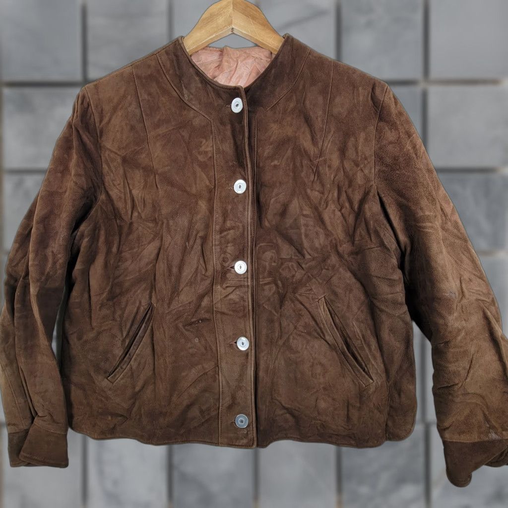 Vintage **Ultra Vintage 1950s Brown Suede Women's Jacket Size 12** User: Ultra Vintage 1950s Brown Suede Women's Jacket Size 12 Size XL / US 12-14 / IT 48-50 - 1 Thumbnail