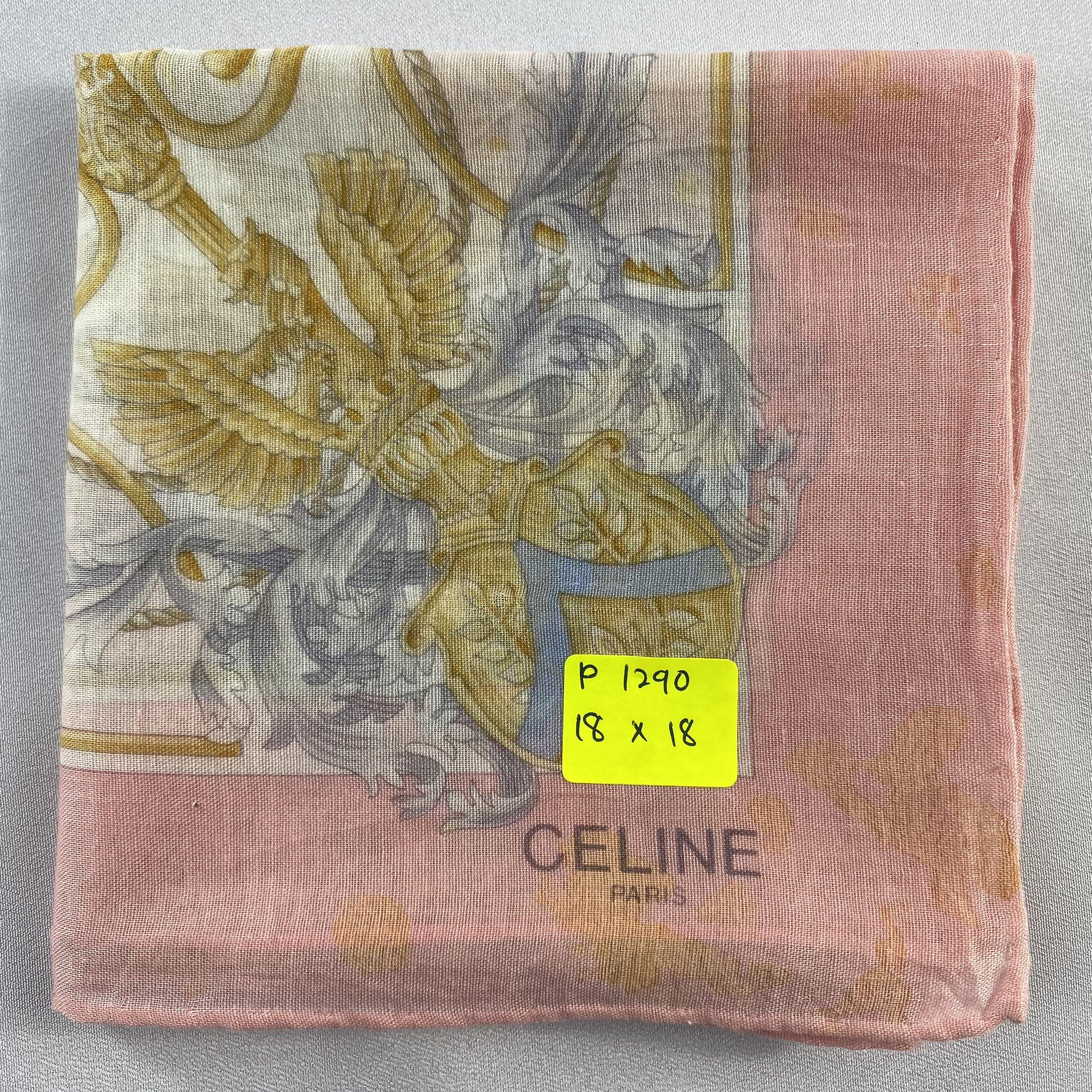Celine × Vintage Celine Bandana/ Handkerchief / Neckerchief-P1290 Size ONE SIZE - 5 Thumbnail