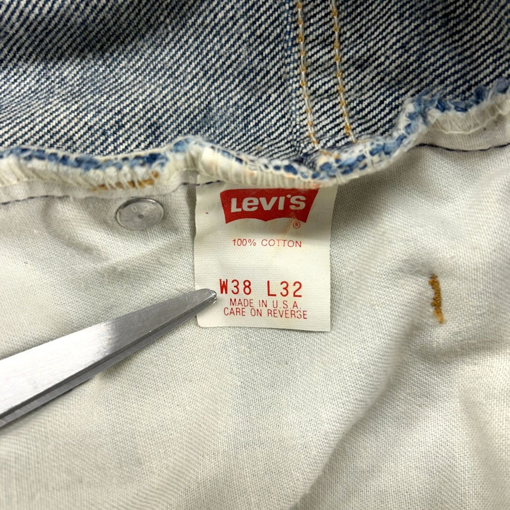 Levi's VINTAGE Levi's 517 Jeans Mens 38x32 Blue Bootcut Dark Wash Regular 90s USA Levi's 500 Series Mens Jeans Size US 38 / EU 54 - 7 Thumbnail