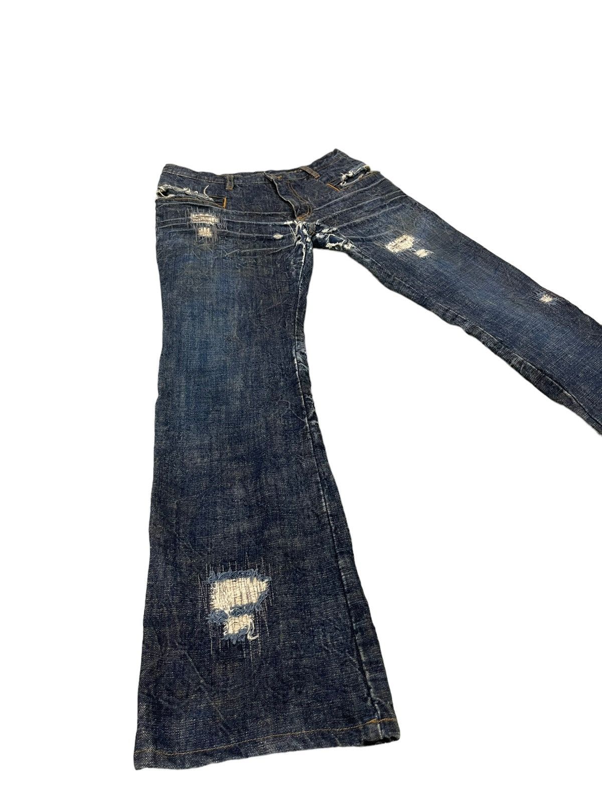 Flare Jeans L7 Real Hip Faded Distress Boot Cut 8🟦5