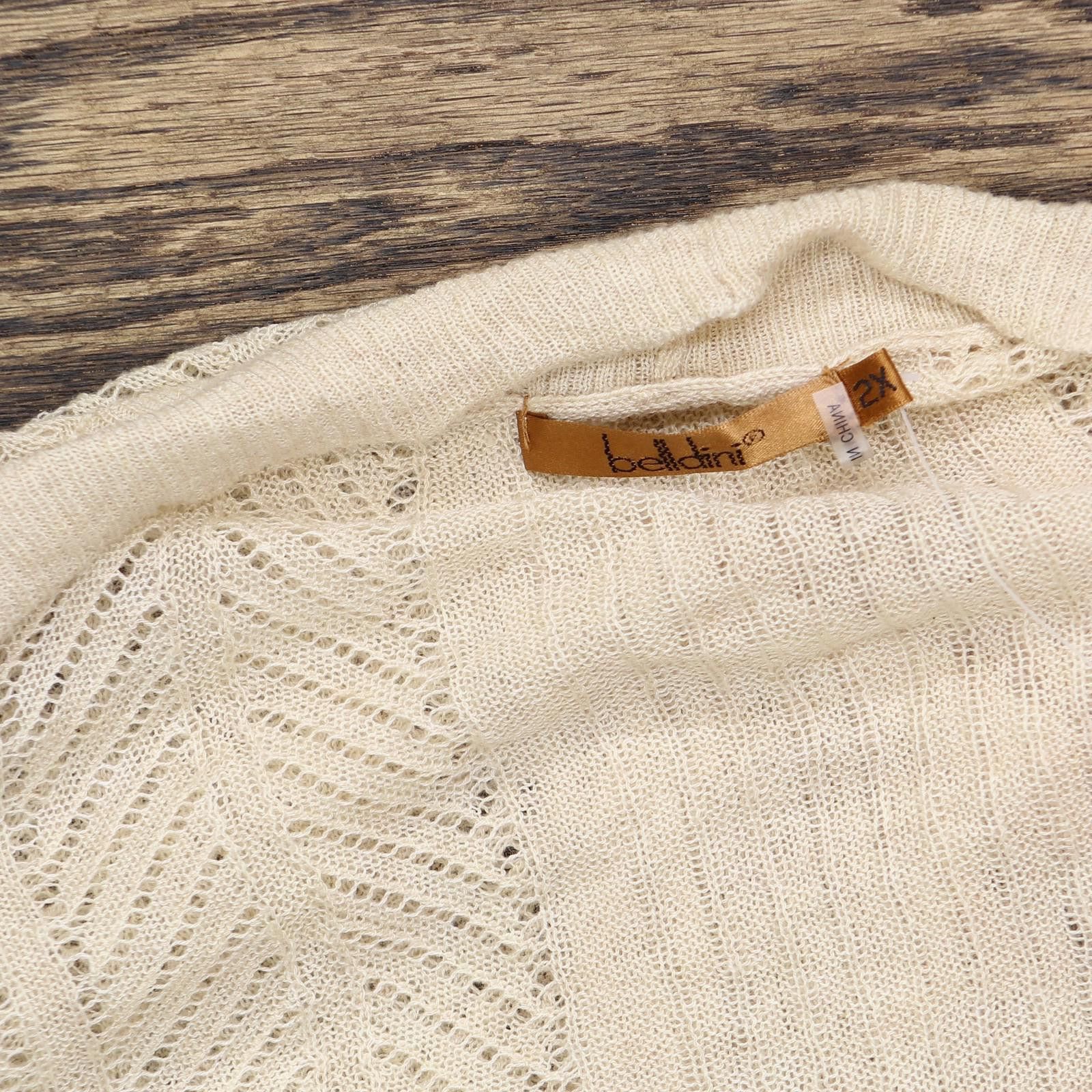 Baldinini Nwt Belldini Size Cardigan Sweater Heather Oatmeal Brown 2x Size XXL / US 16-18 / IT 52-54 - 4 Thumbnail