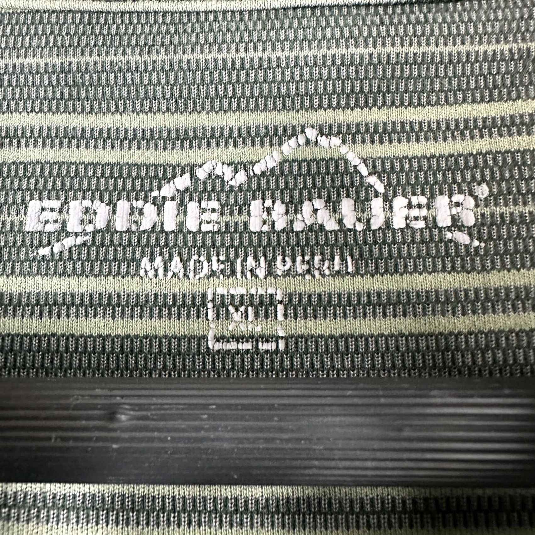 Eddie Bauer VINTAGE Eddie Bauer Polo Shirt Men XL Green Stripe Short Sleeve Button Neck FLAW Size US XL / EU 56 / 4 - 4 Thumbnail