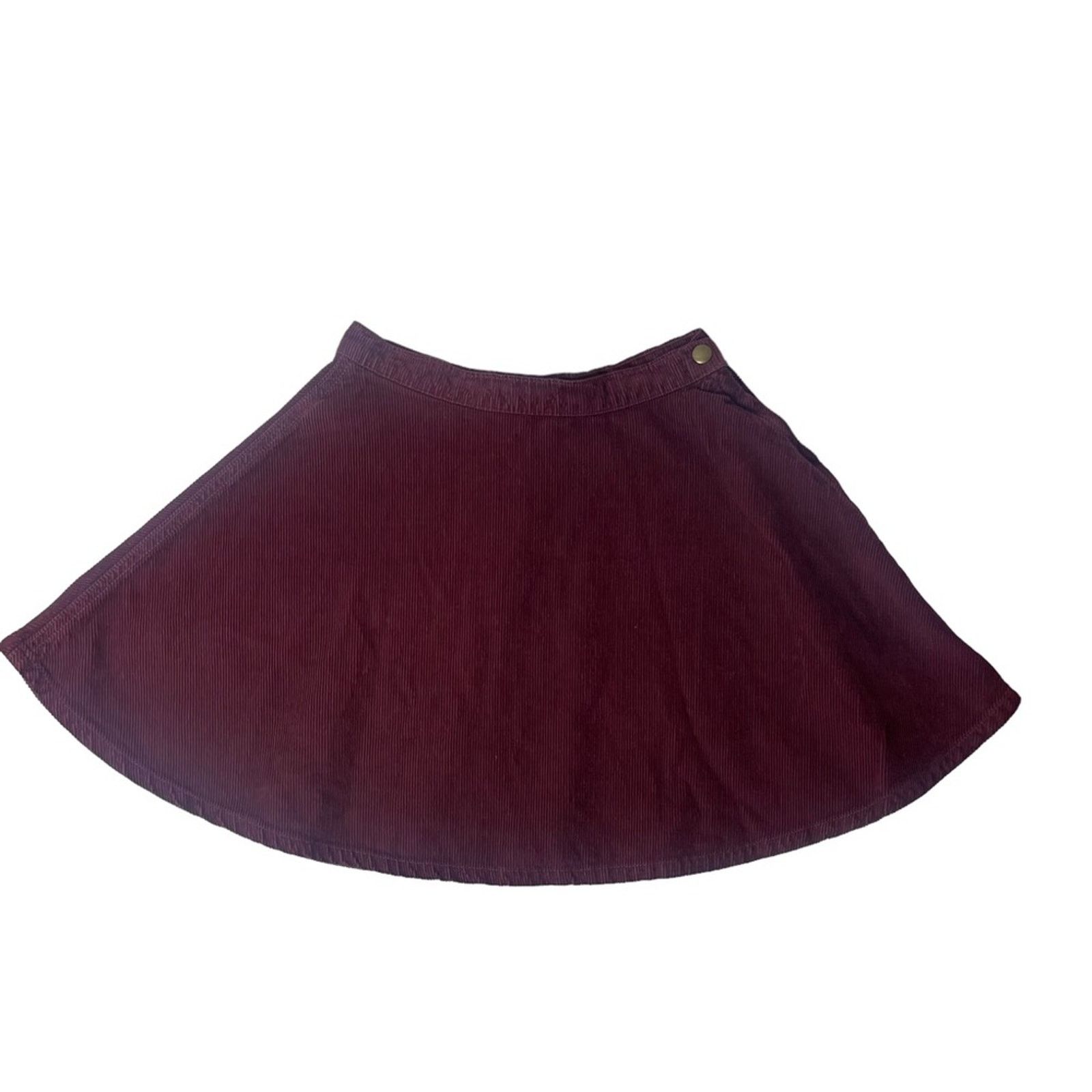 American Apparel American Apparel Corduroy A Line Mini Skirt Maroon Size XS Size 26" / US 2 / IT 38 - 1 Thumbnail